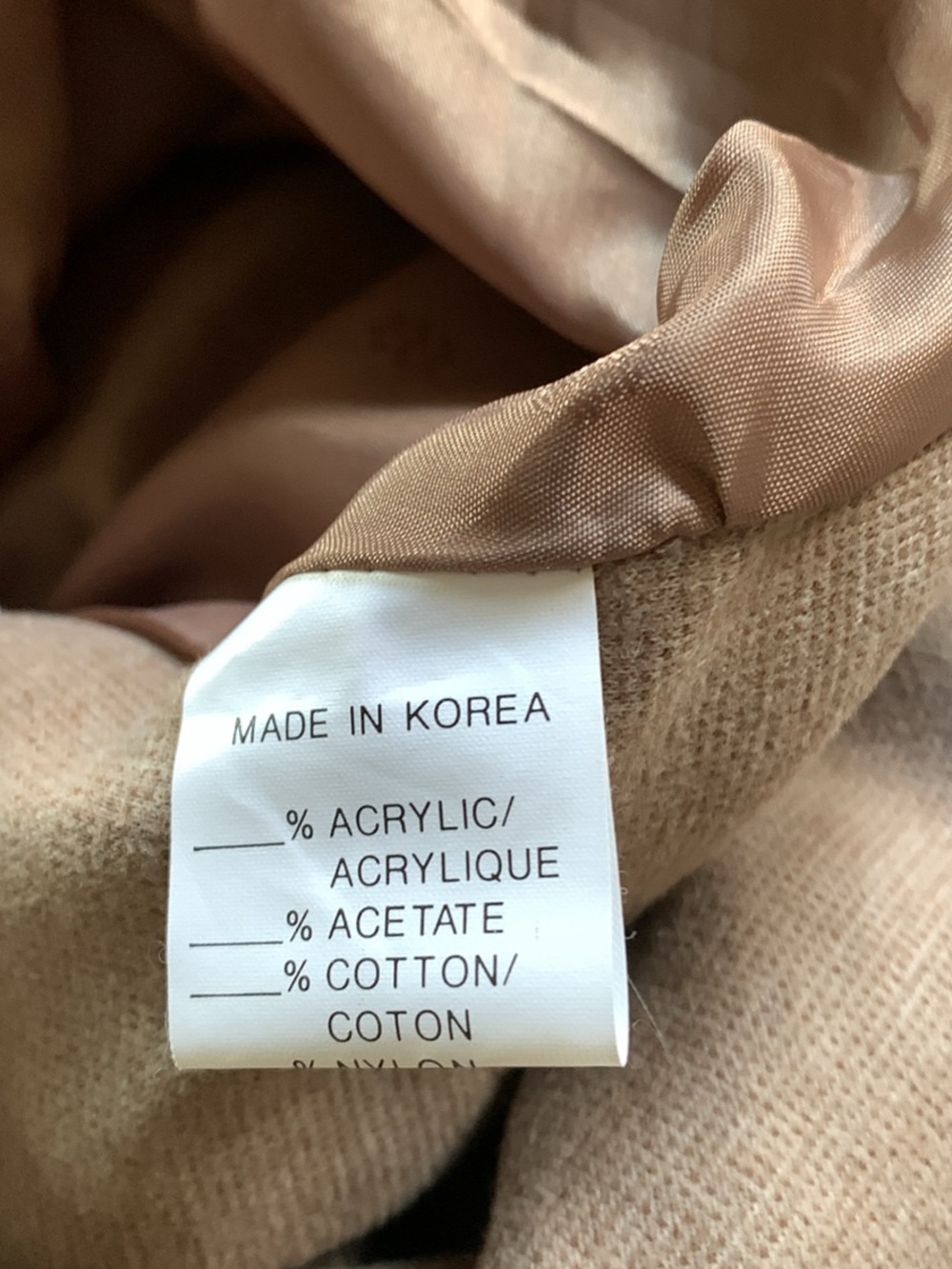Sleeveless Wool Blend Button-Front A-Line Dress in Camel - Picture 8 of 10